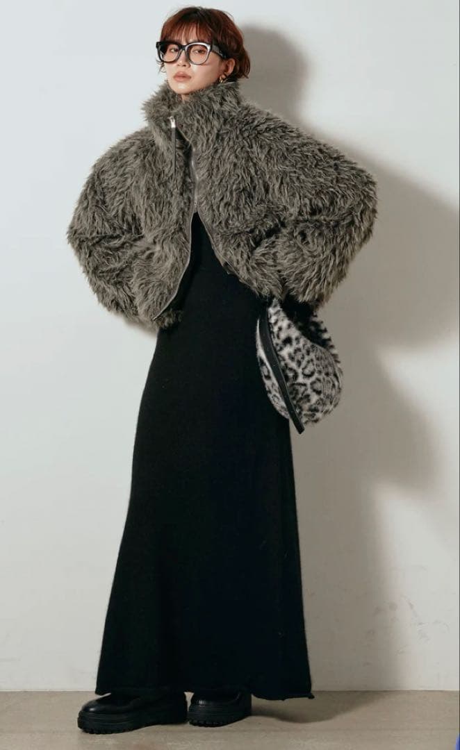 ミックスシープファースタンドブルゾン