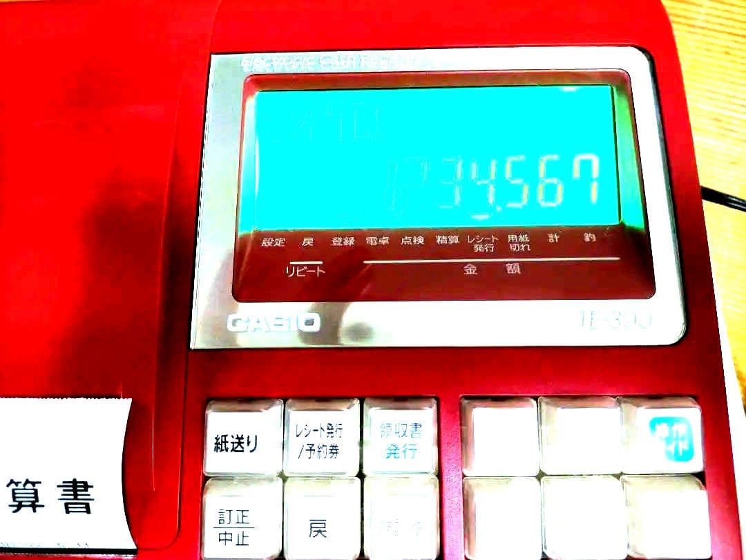 カシオレジスターTE-300　　フル設定無料　 送料無料　人気機種2501301
