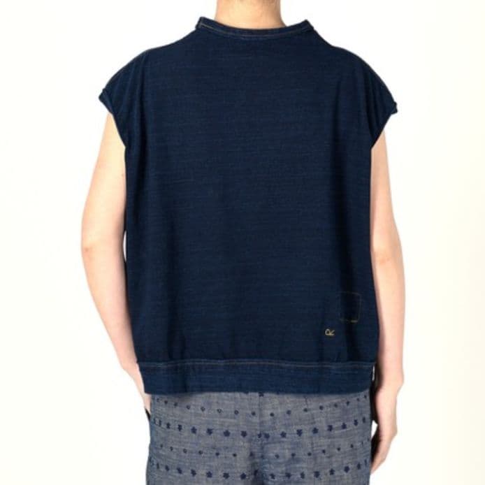 45R でこぼこ天竺の908馬ショートМシャツ インディゴ