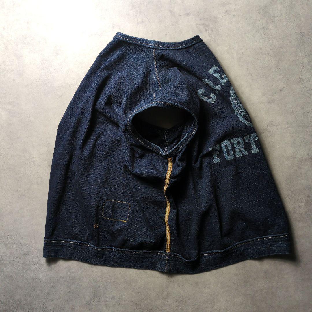 45R でこぼこ天竺の908馬ショートМシャツ インディゴ