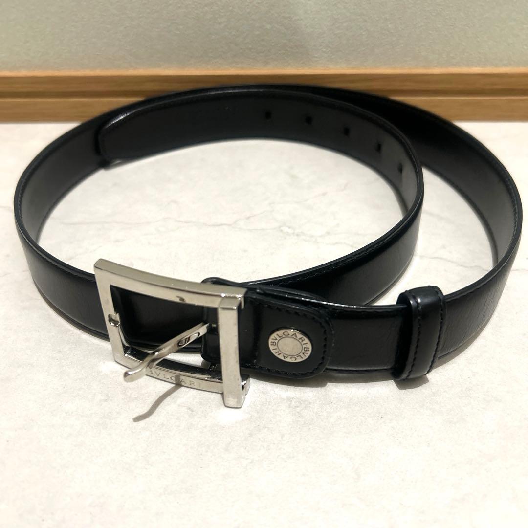 BVLGARI ビジネスレザーベルト【保証書付＊正規品】
