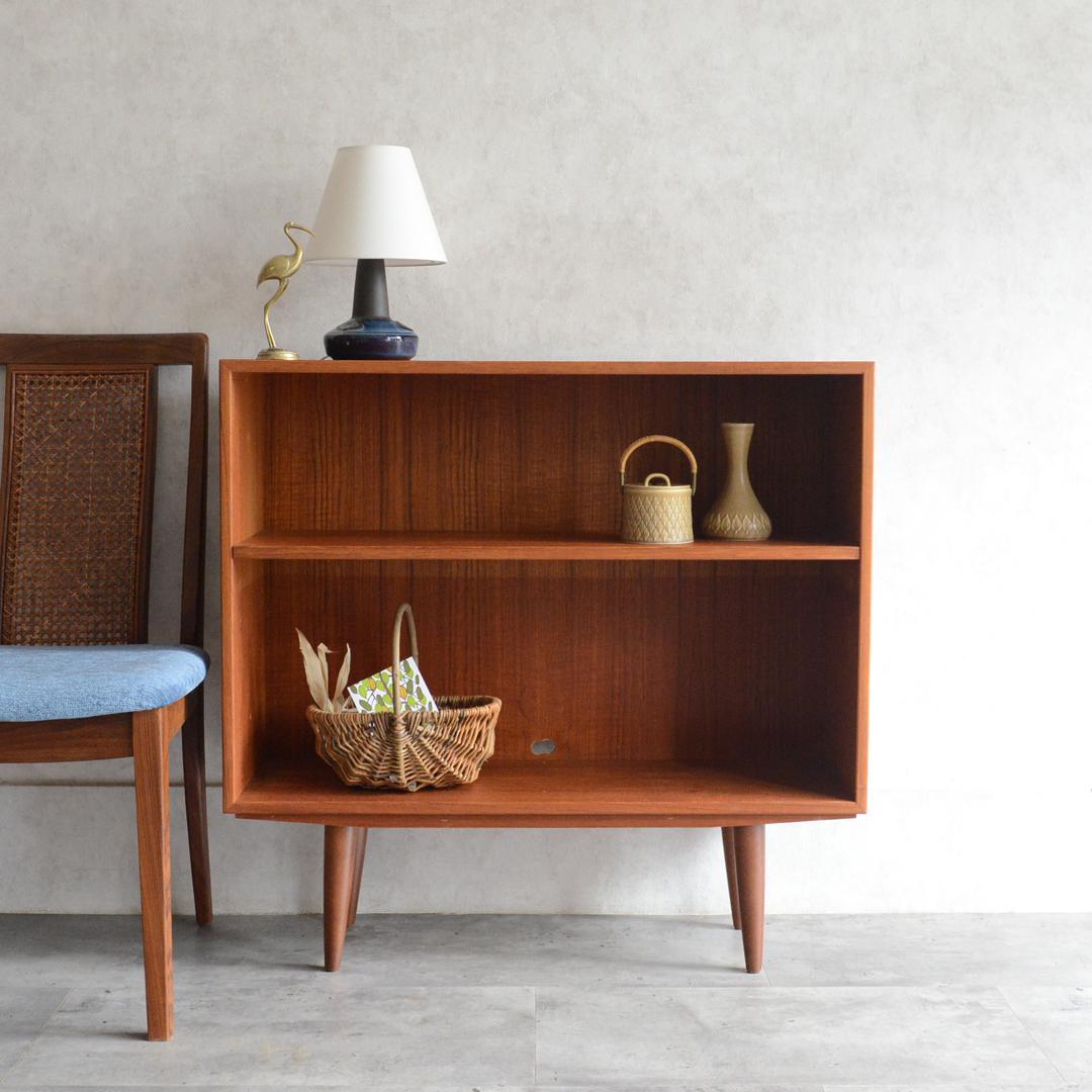 デンマーク 北欧ヴィンテージ チーク ブックシェルフ 飾り棚 オープンシェルフ