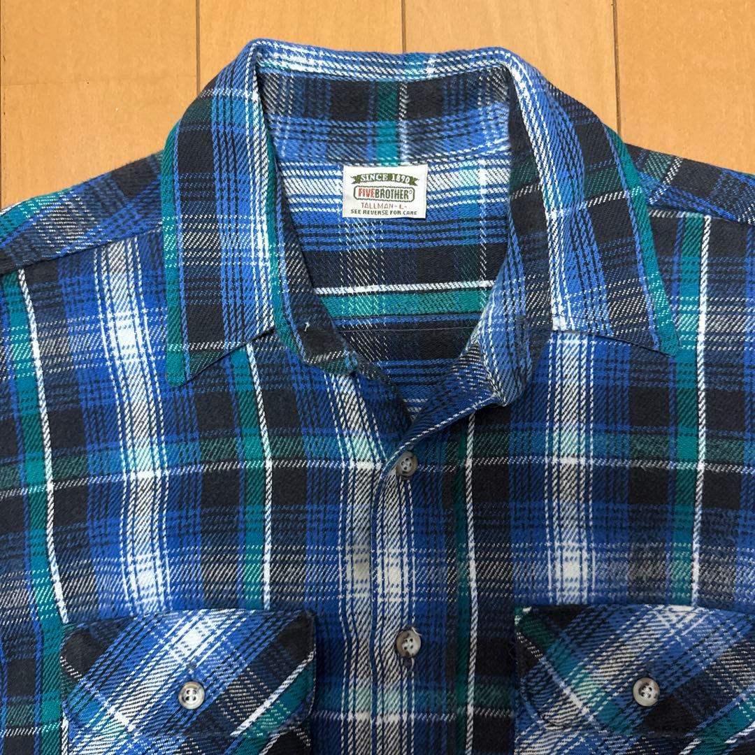 FIVE BROTHER ファイブブラザー　ネルシャツ　90s USA製　L