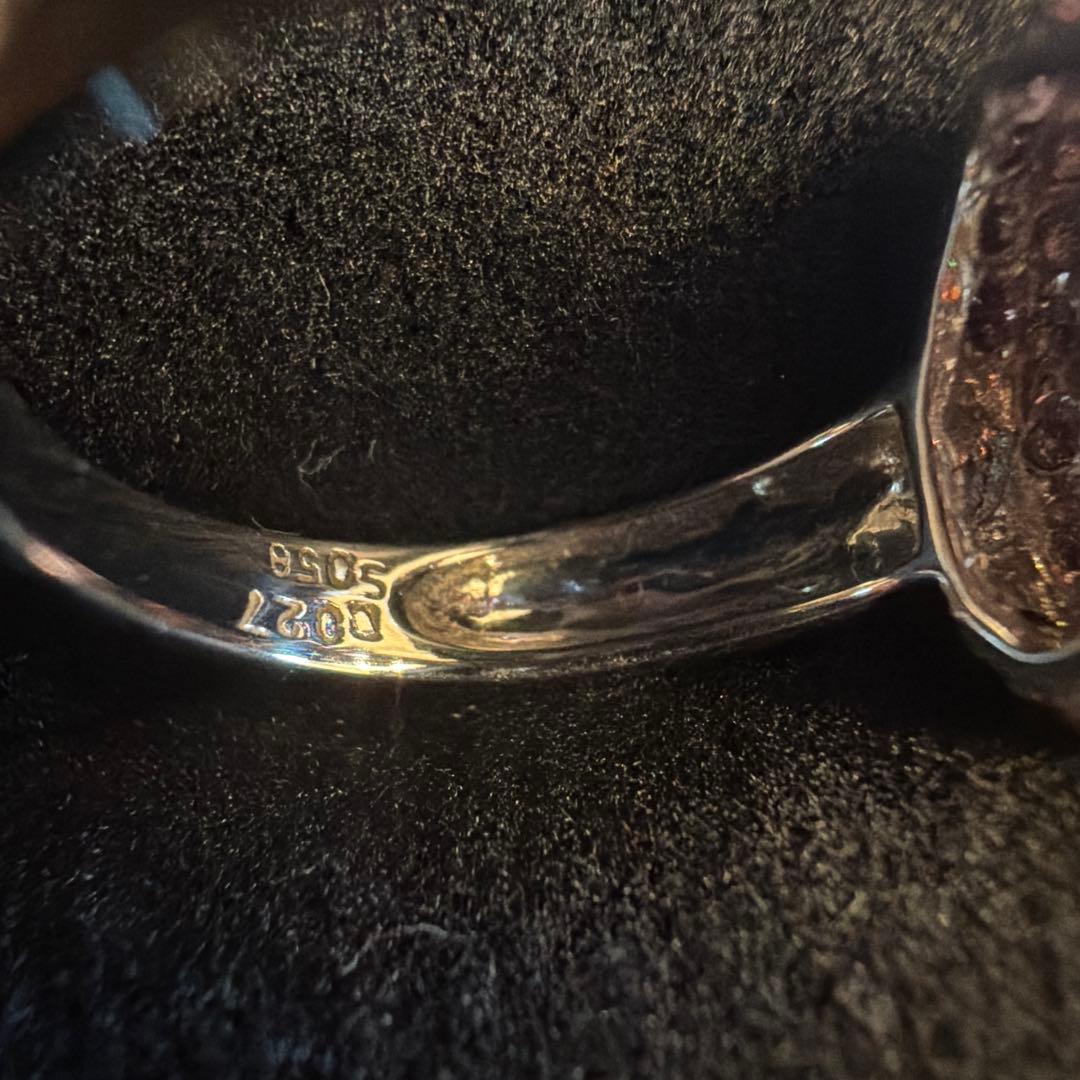 ハート型　ホワイトゴールド　指輪　超美品