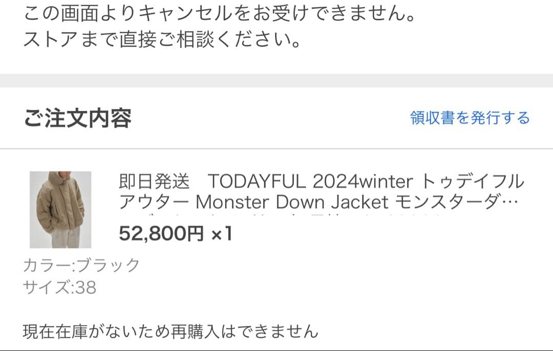 TODAYFUL モンスターダウンジャケット