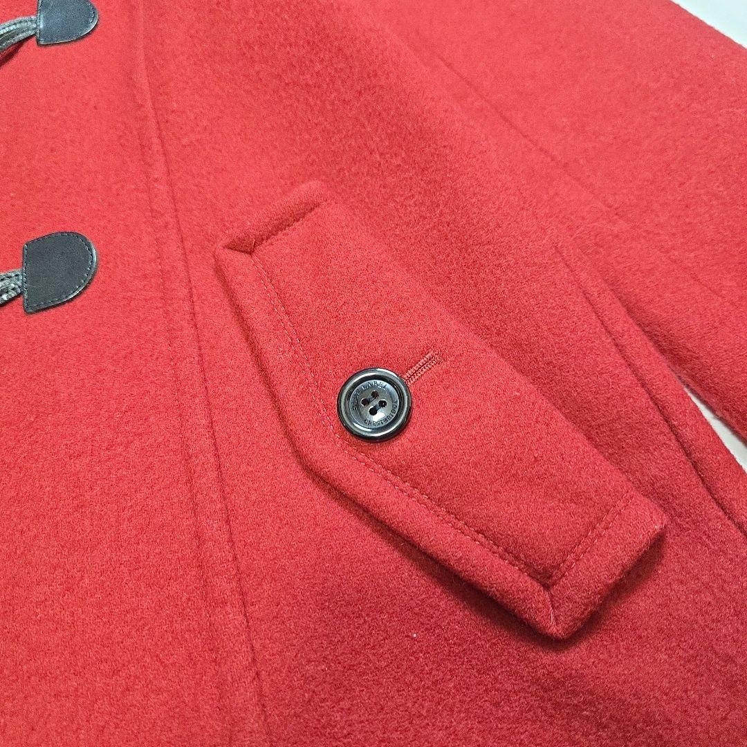 バーバリーブルーレーベル ダッフルコート ノバチェック 40 赤