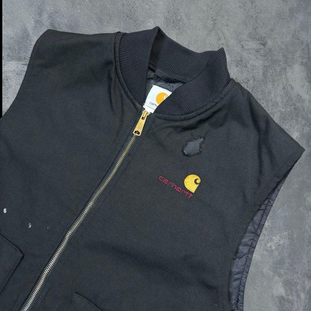 【至極の逸品】Carhartt USA製 90s ダックベスト 星タグ ブラック