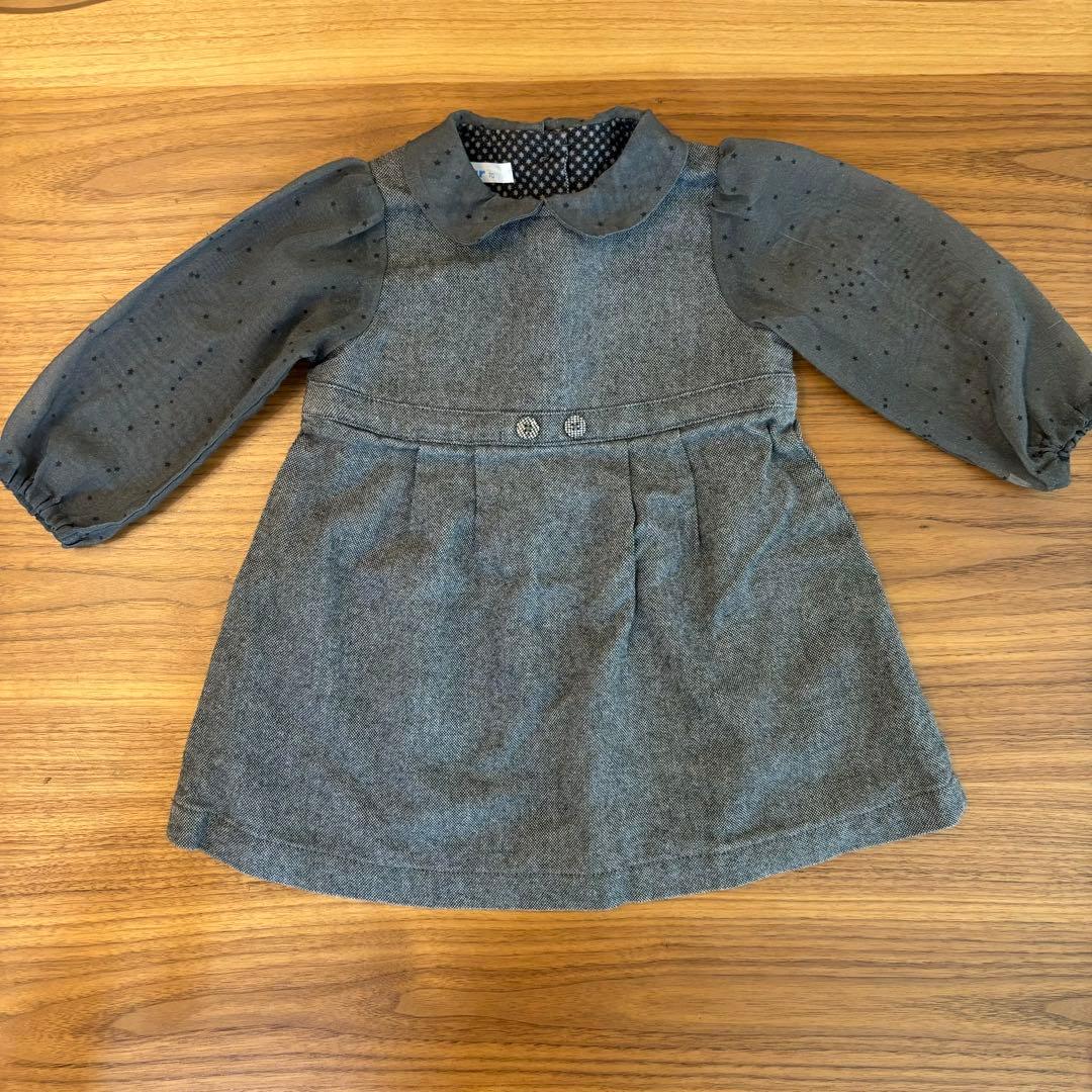 ファミリア♬.*70cmワンピース 3点セット女の子 誕生日 着画