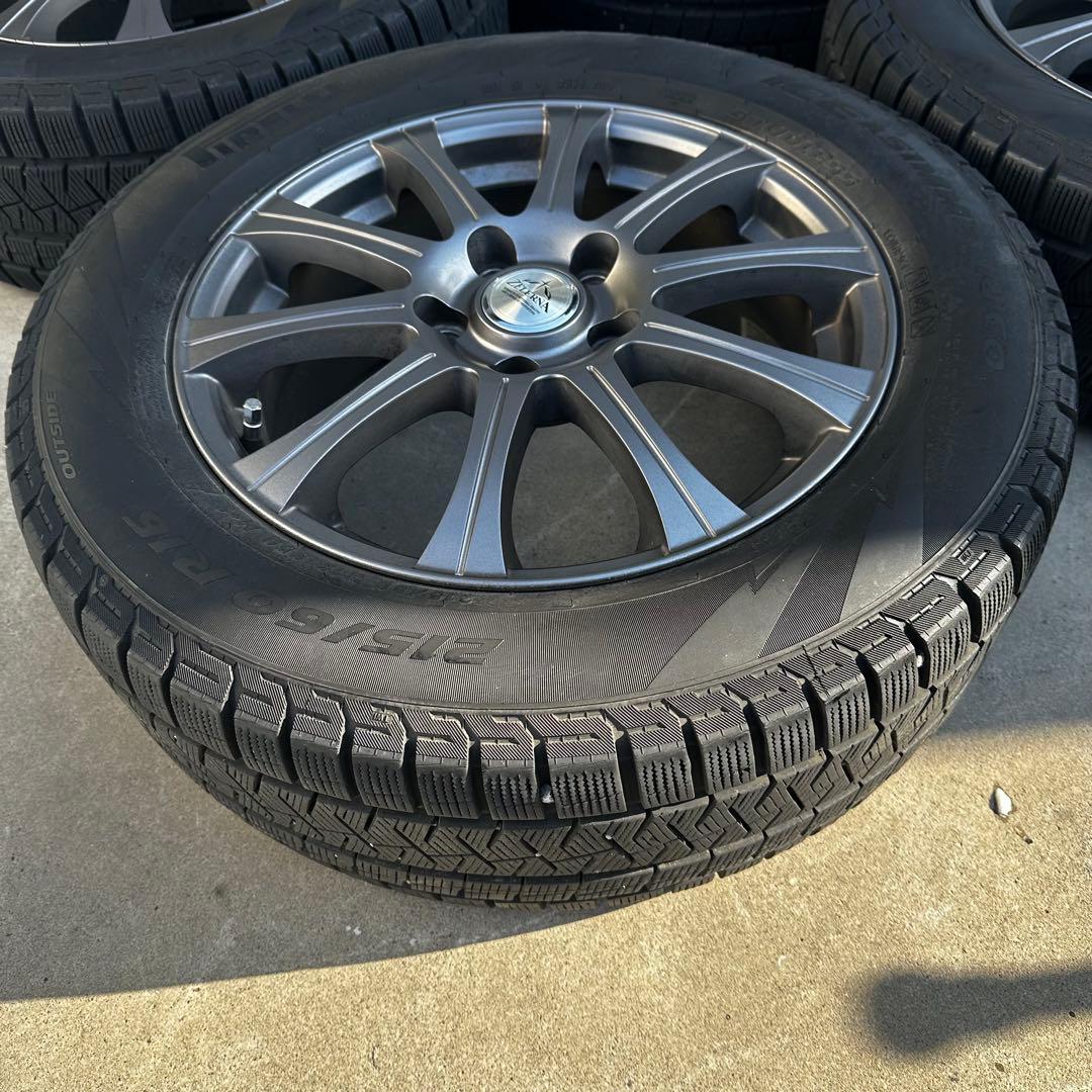 スタッドレスタイヤとアルミホイールセット ZELERNA 215/60 R16