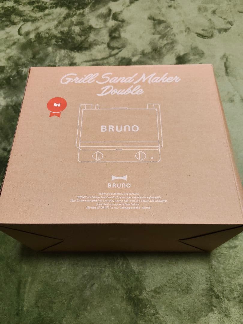 ブルーノ　グリルサンドメーカーダブル　レッド