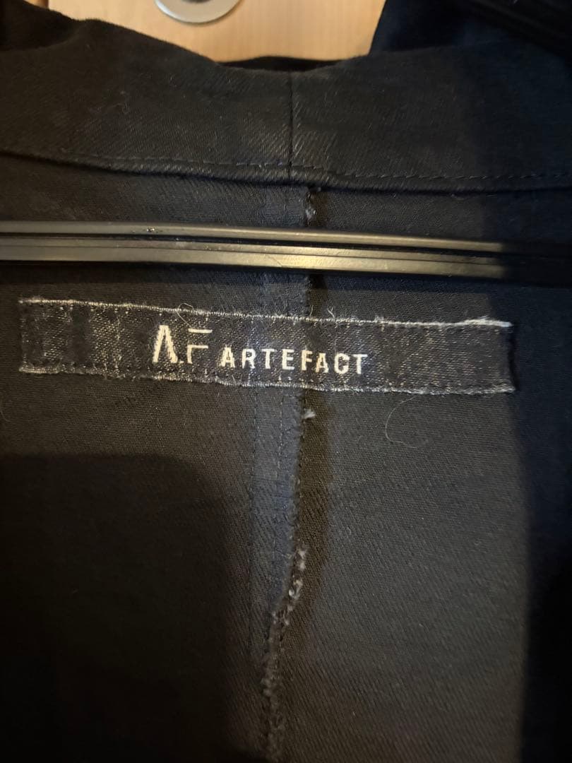 A.F ARTEFACT ブラック ジップアップパーカー