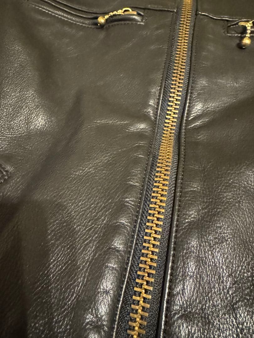 Black Means レザー　シングルライダースジャケット　 シドジャン