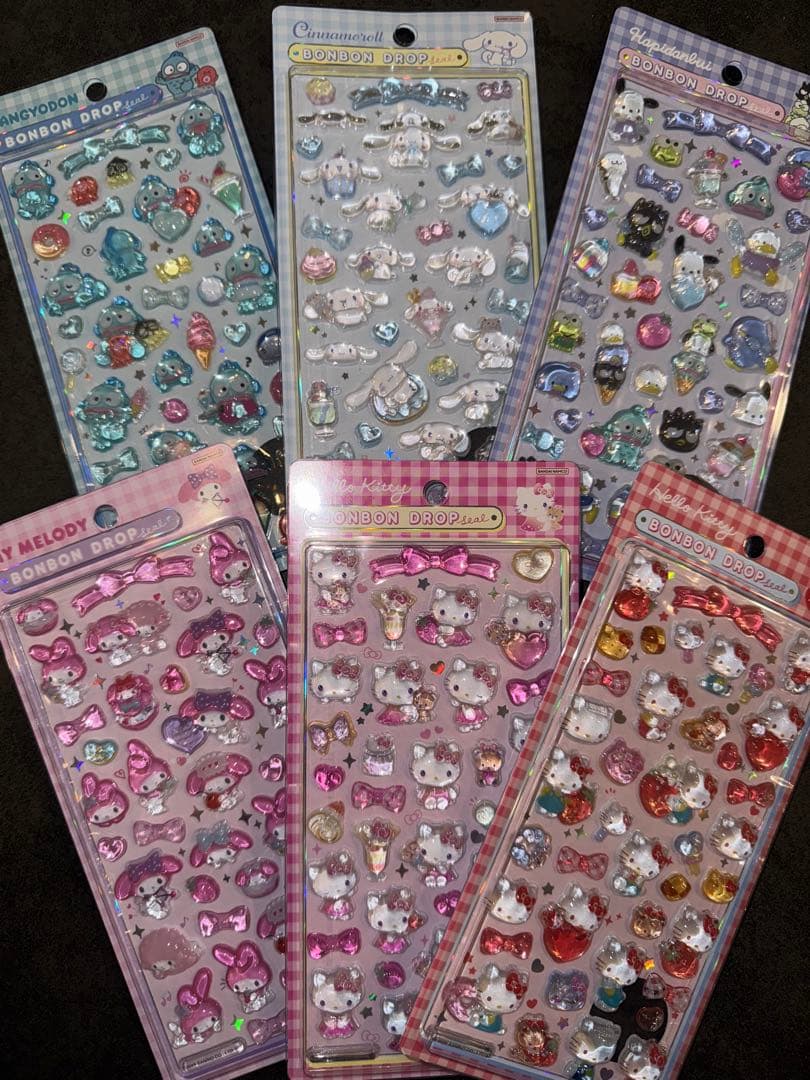 サンリオ　ボンボンドロップシール　第二弾　6セット