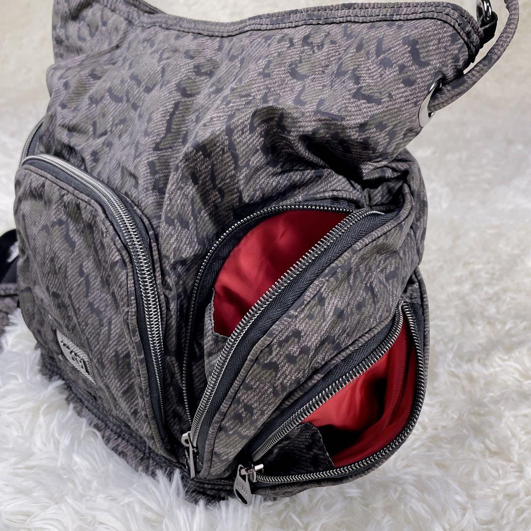 DIESEL レオパード柄 ショルダーバッグ　2way y2k総柄