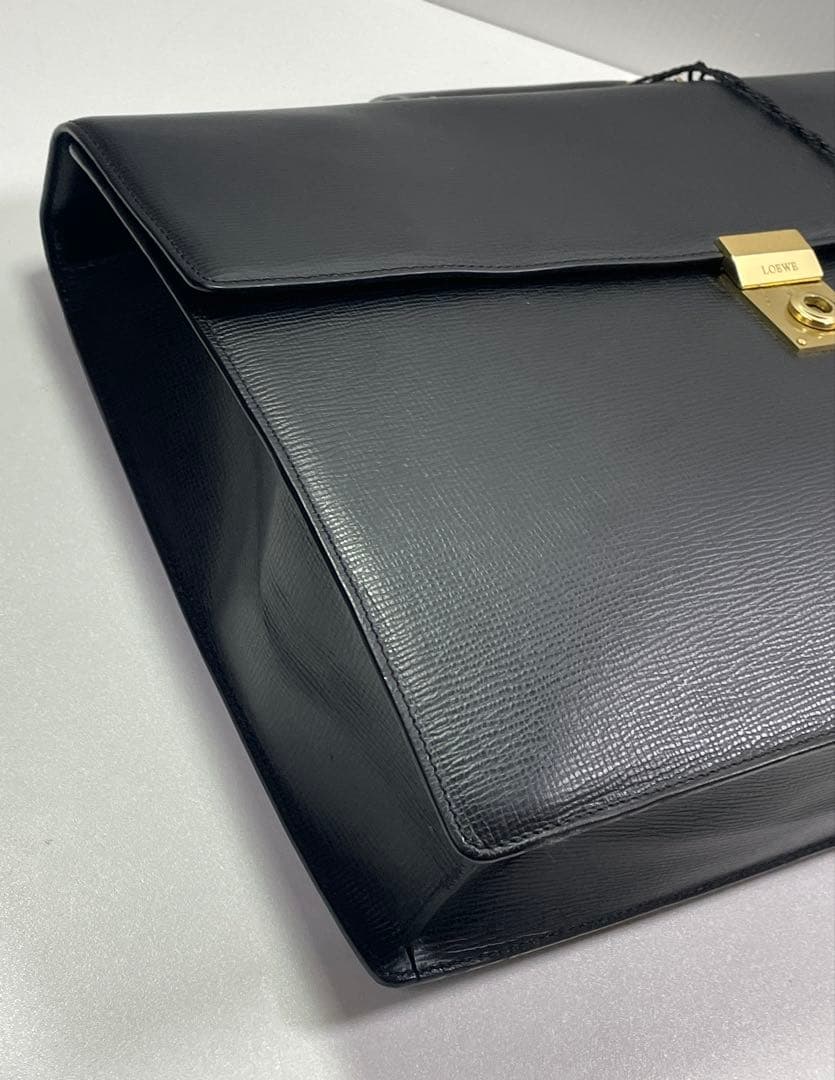 極上美品■ LOEWE ロエベ アナグラム ブリーフケース ビジネスバッグ 黒