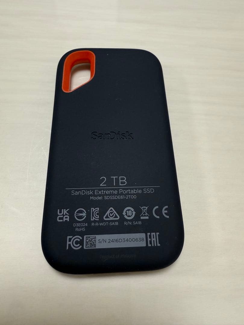 SanDisk Extreme Portable SSD 2TB 中古