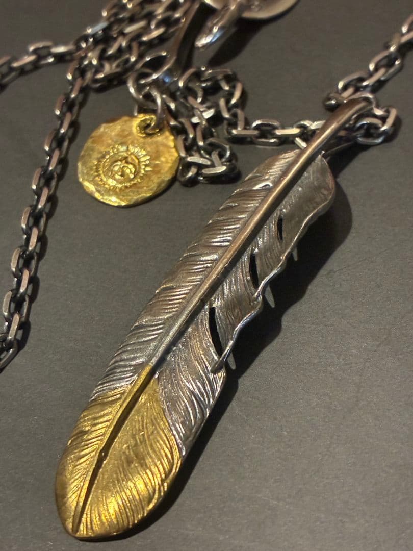 ゴローズ　現行 先金特大フェザー左向き全金太陽大イーグルフック細角チェーンセット