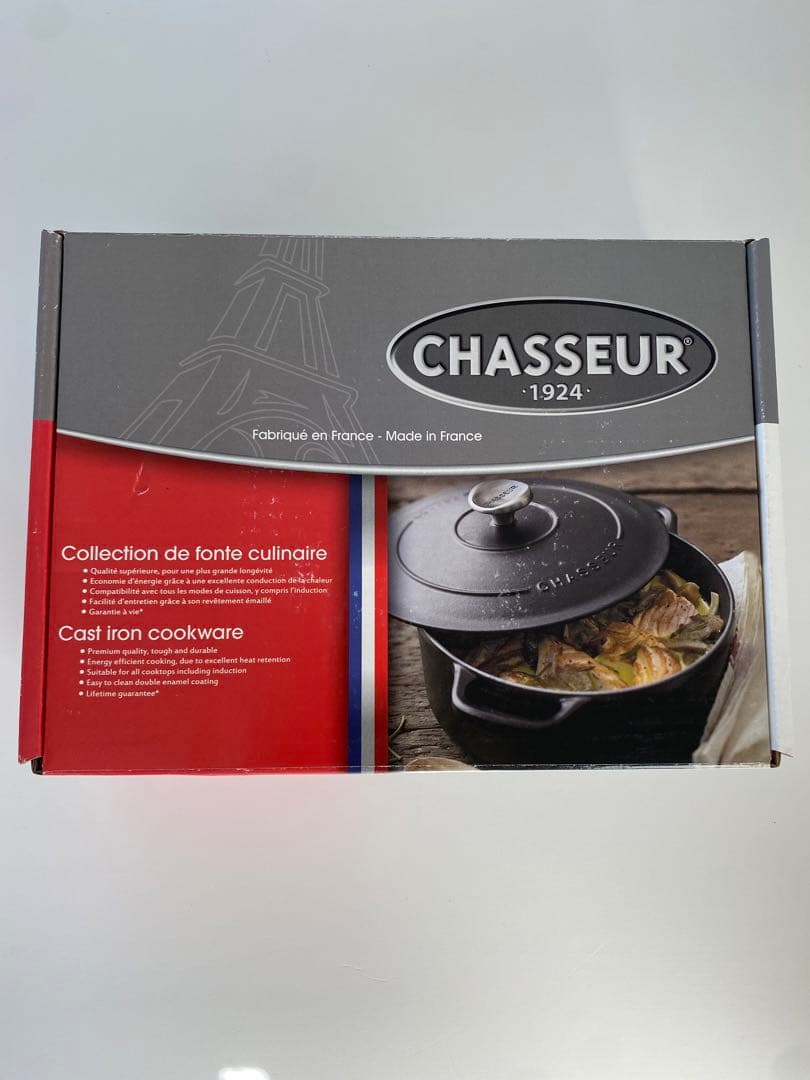 【新品】CHASSEUR 両手鍋 24㎝　ピンク　シャスール