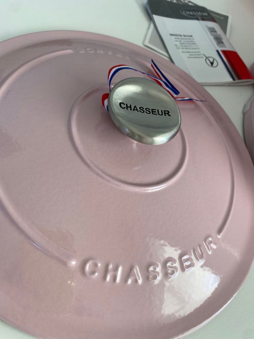 【新品】CHASSEUR 両手鍋 24㎝　ピンク　シャスール