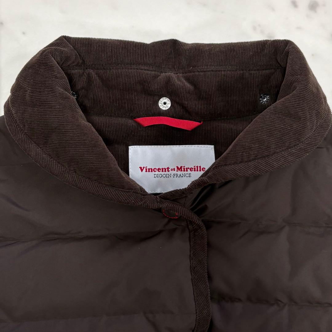 美品✨バンソンエミレイユ　ステッチレス ダウンジャケット　ブラウン　フード付き