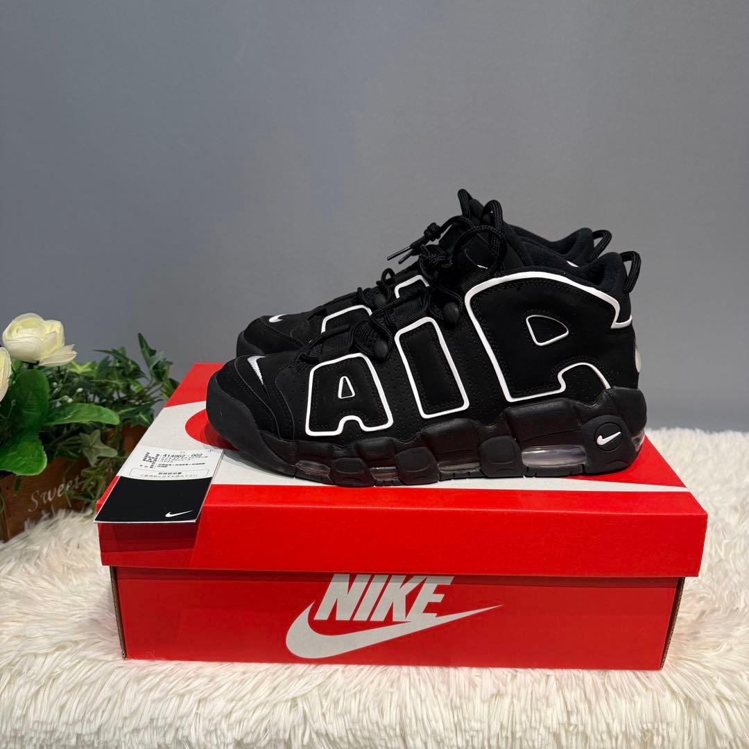 【新品級】Nike Air More Uptempo Black/White