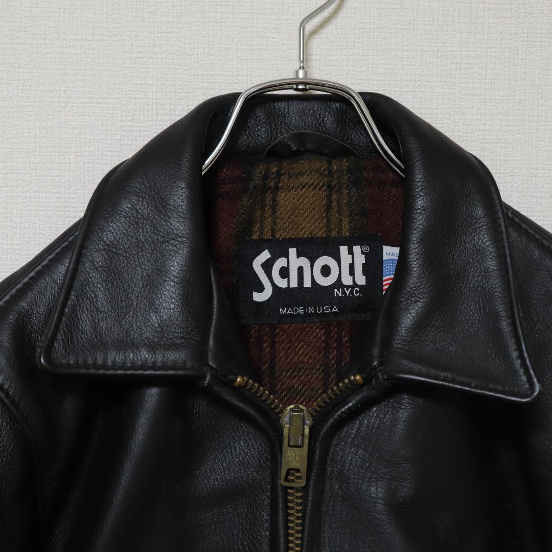 Schott ショット 681 USA製 裏地 シングルライダース ジャケット