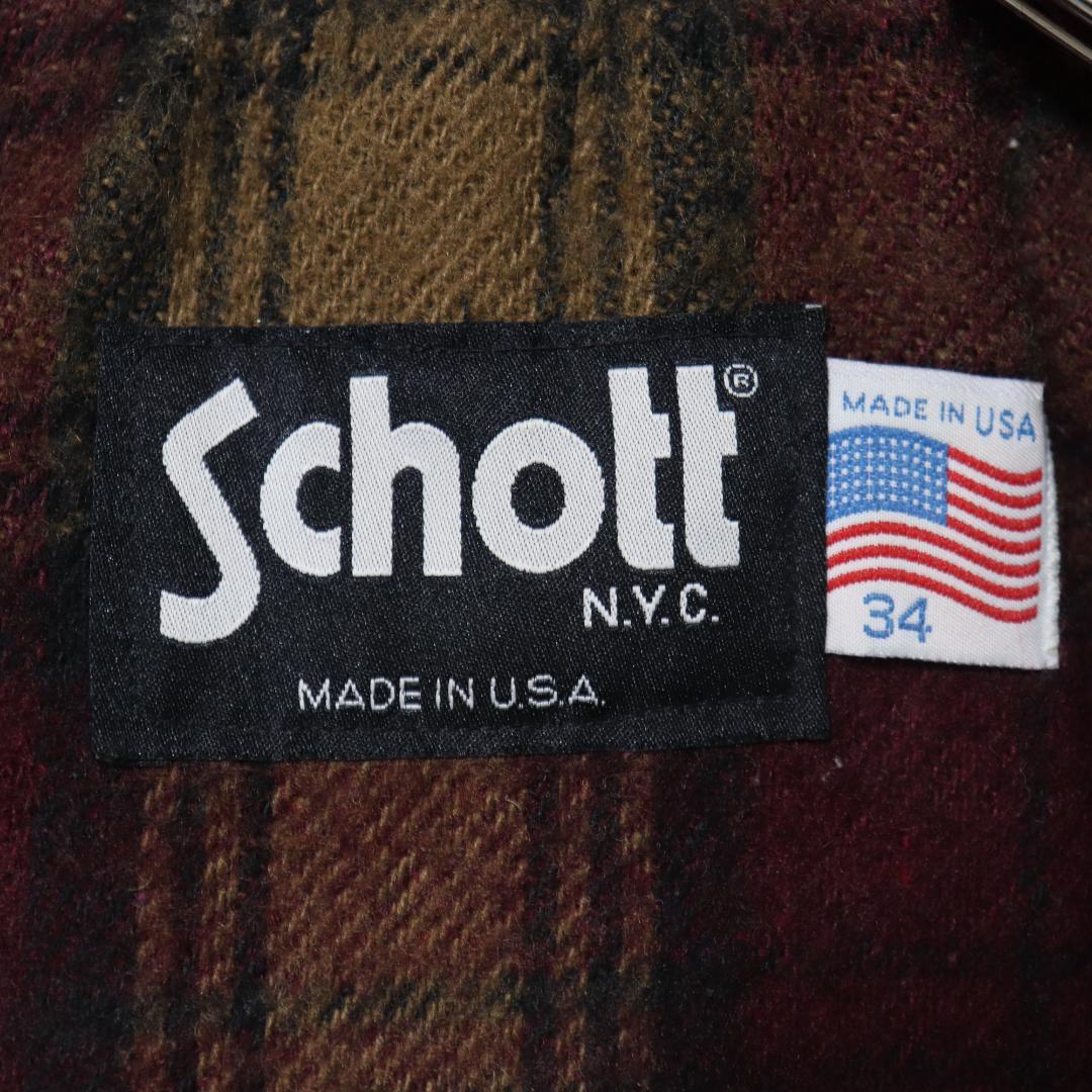 Schott ショット 681 USA製 裏地 シングルライダース ジャケット