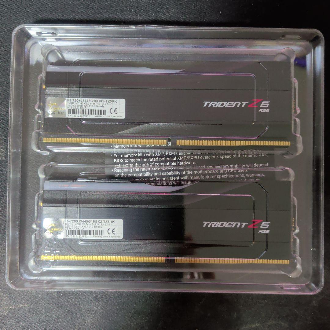 メモリー G.SKILL TRIDENT Z5 RGB DDR5-7200 16GBx2