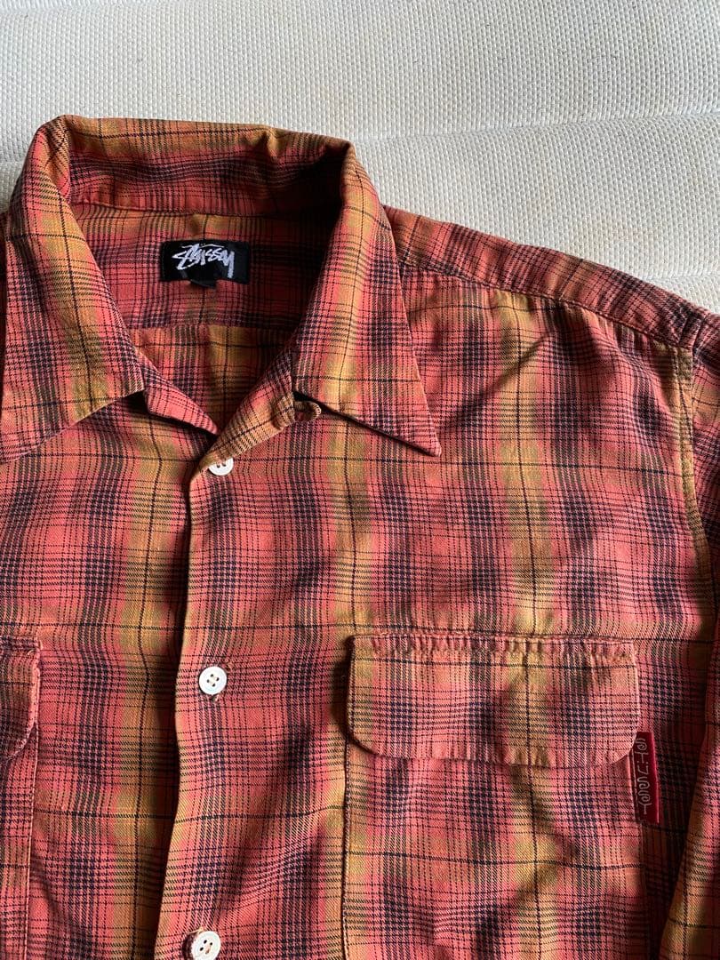 80's 初期黒タグ stussy チェックシャツ