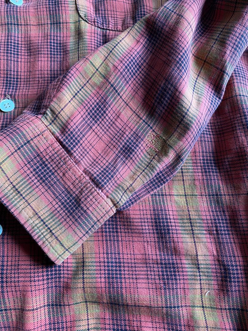 80's 初期黒タグ stussy チェックシャツ