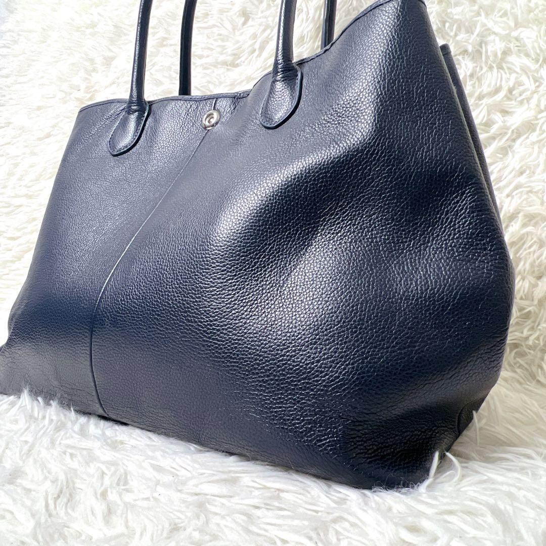 UNITED ARROWS ユナイテッドアローズ レザートートバッグ ネイビー