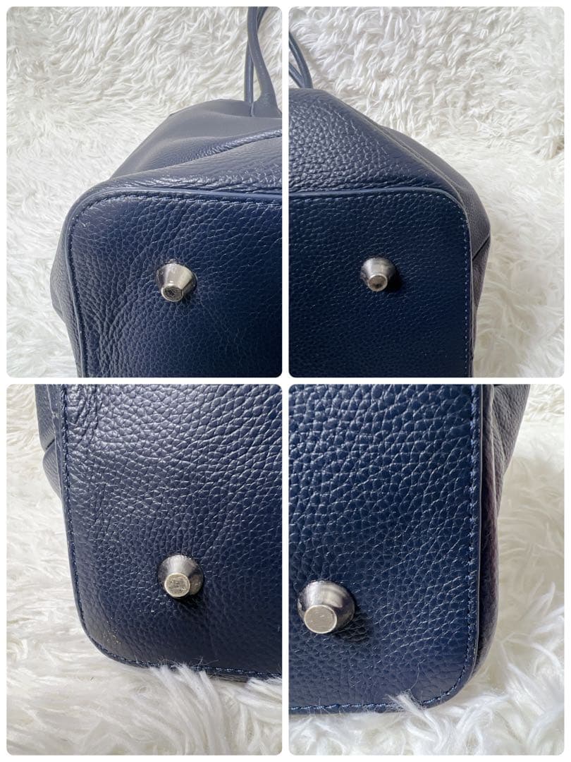 UNITED ARROWS ユナイテッドアローズ レザートートバッグ ネイビー