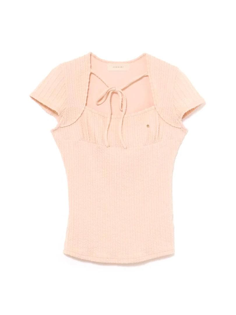 【タグ付き】ANDMARY Kiki ribbon tops baby pink