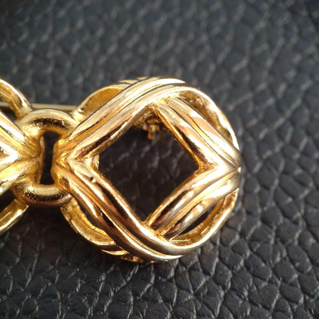 Christian Dior　ディオール　ラインストーンブローチ