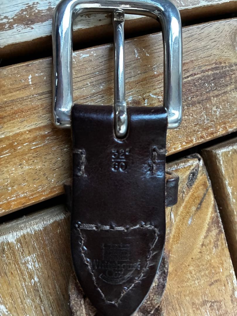 ホワイトハウスコックス　メッシュベルト　32サイズ　ダークブラウン