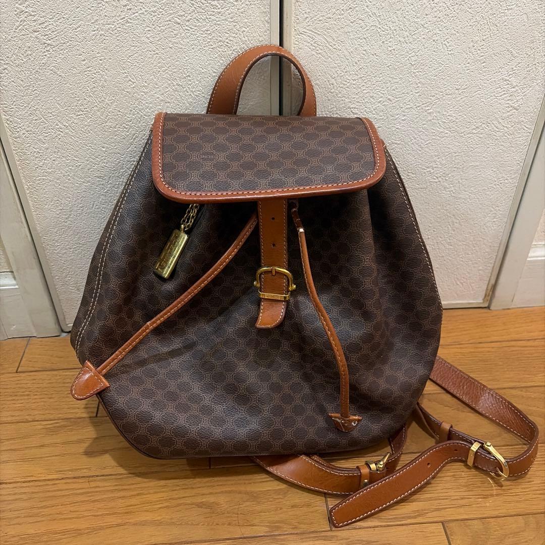 【美品】celine マカダム　バックパック　リュック　オールドセリーヌ
