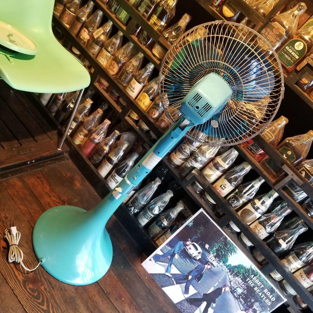 1979年　ポストモダン　大型　日立　扇風機　そよ風　ターコイズ　S-35MK