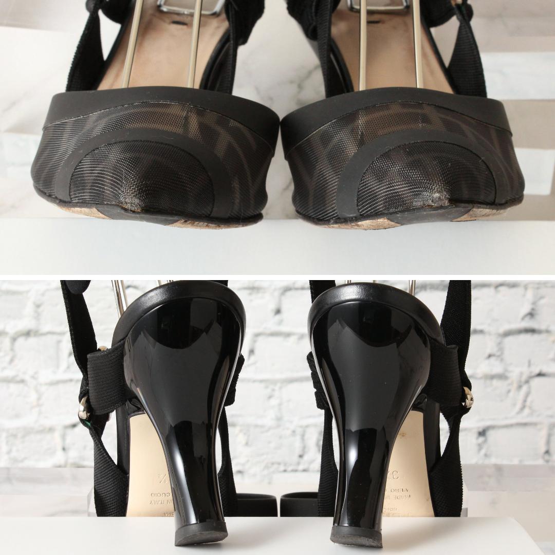 ✨極美品✨ 現行 フェンディ コリブリ ハイヒール FFメッシュ 24.5cm