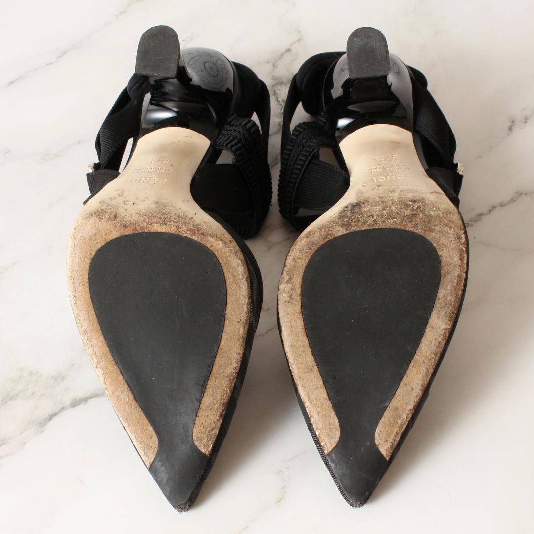 ✨極美品✨ 現行 フェンディ コリブリ ハイヒール FFメッシュ 24.5cm