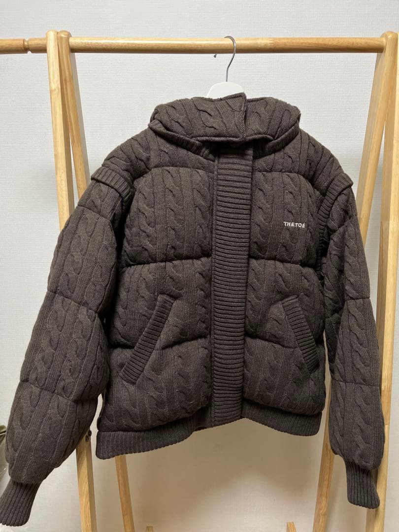 the toe SHARD KNIT DOWN ブラウン