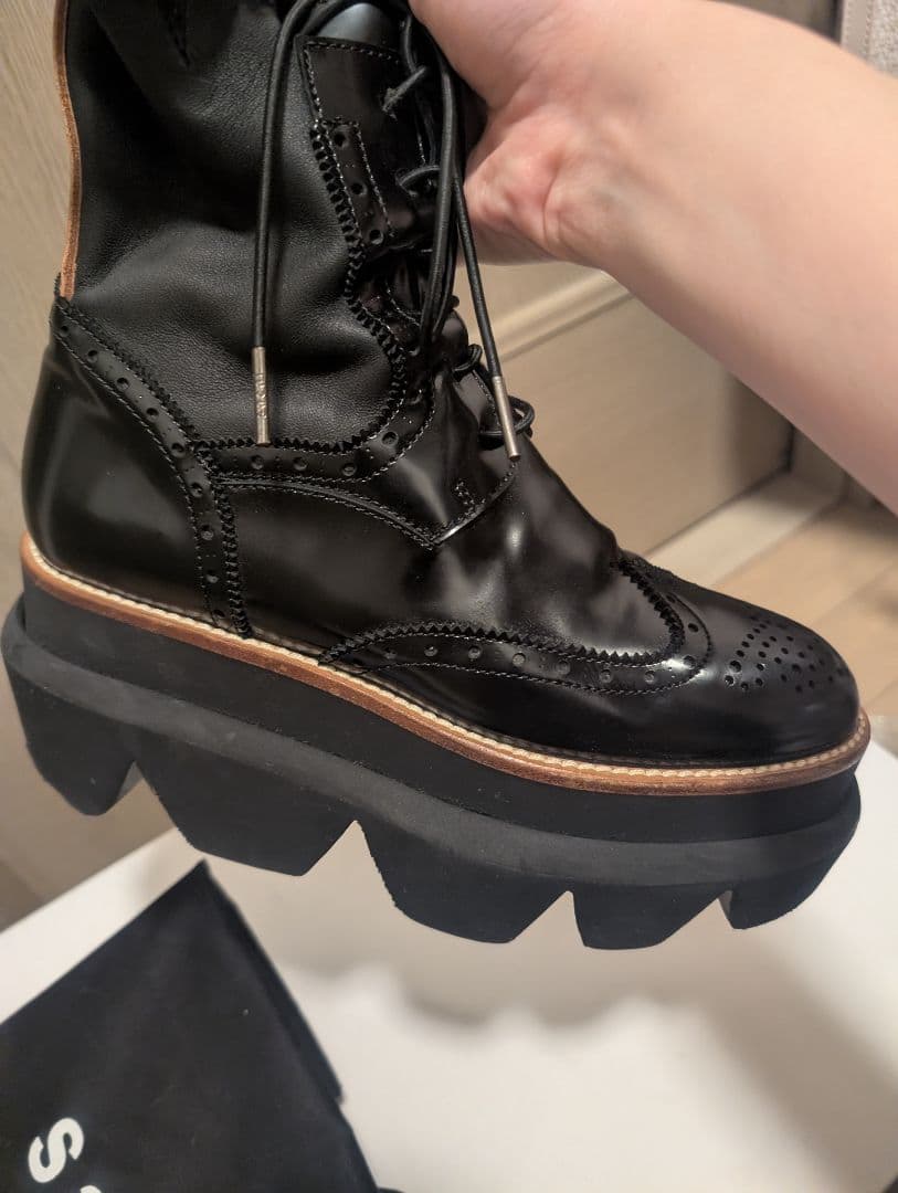 値下不可sacai wingtip engineer sock boots 37