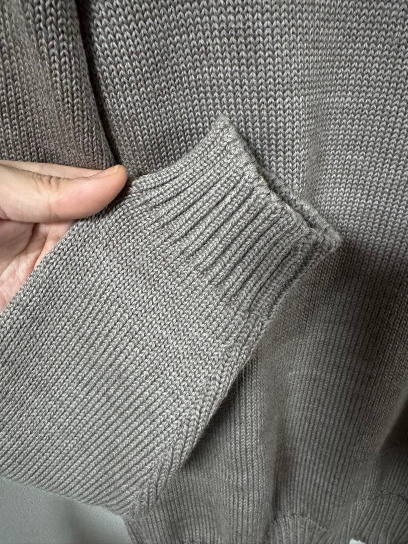 セール✨ZANONE 48 グレージュ　　クルーネック ニット