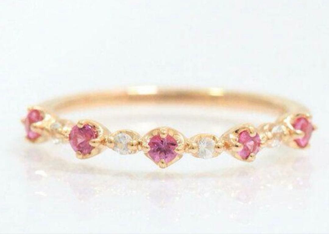 ❤️Star jewelry❤️K18PGジュエリーピンクサファイアピンキーリング❤️