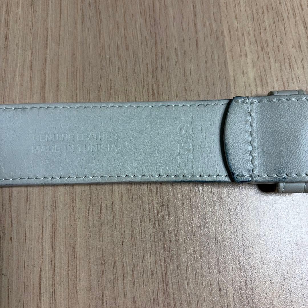 supreme シュプリーム　レザースタッズベルト　S/M 白