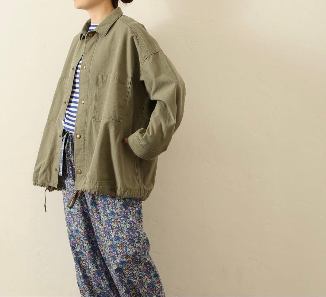 バックサテンミリタリーブルゾン