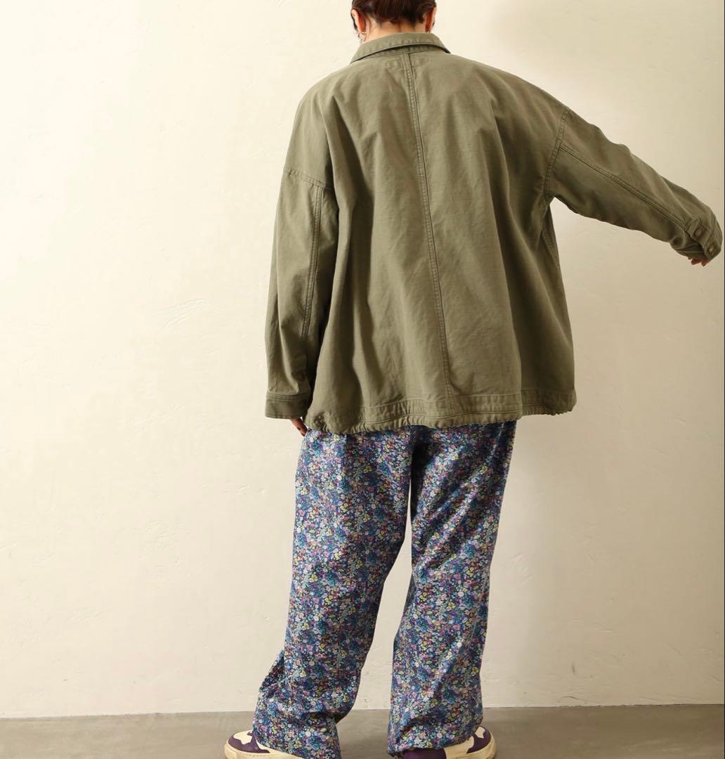 バックサテンミリタリーブルゾン