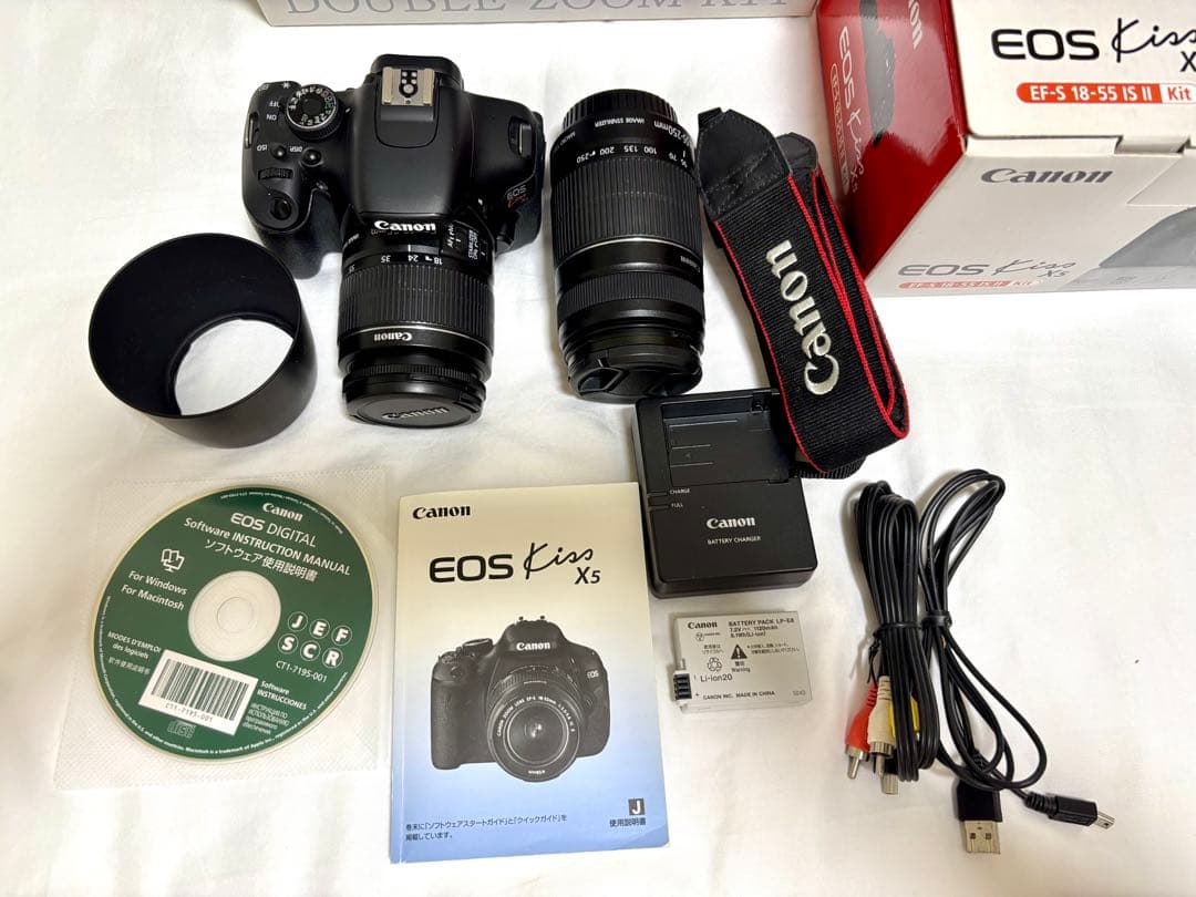 Canon EOS Kiss X5 ダブルズームキット 中古品
