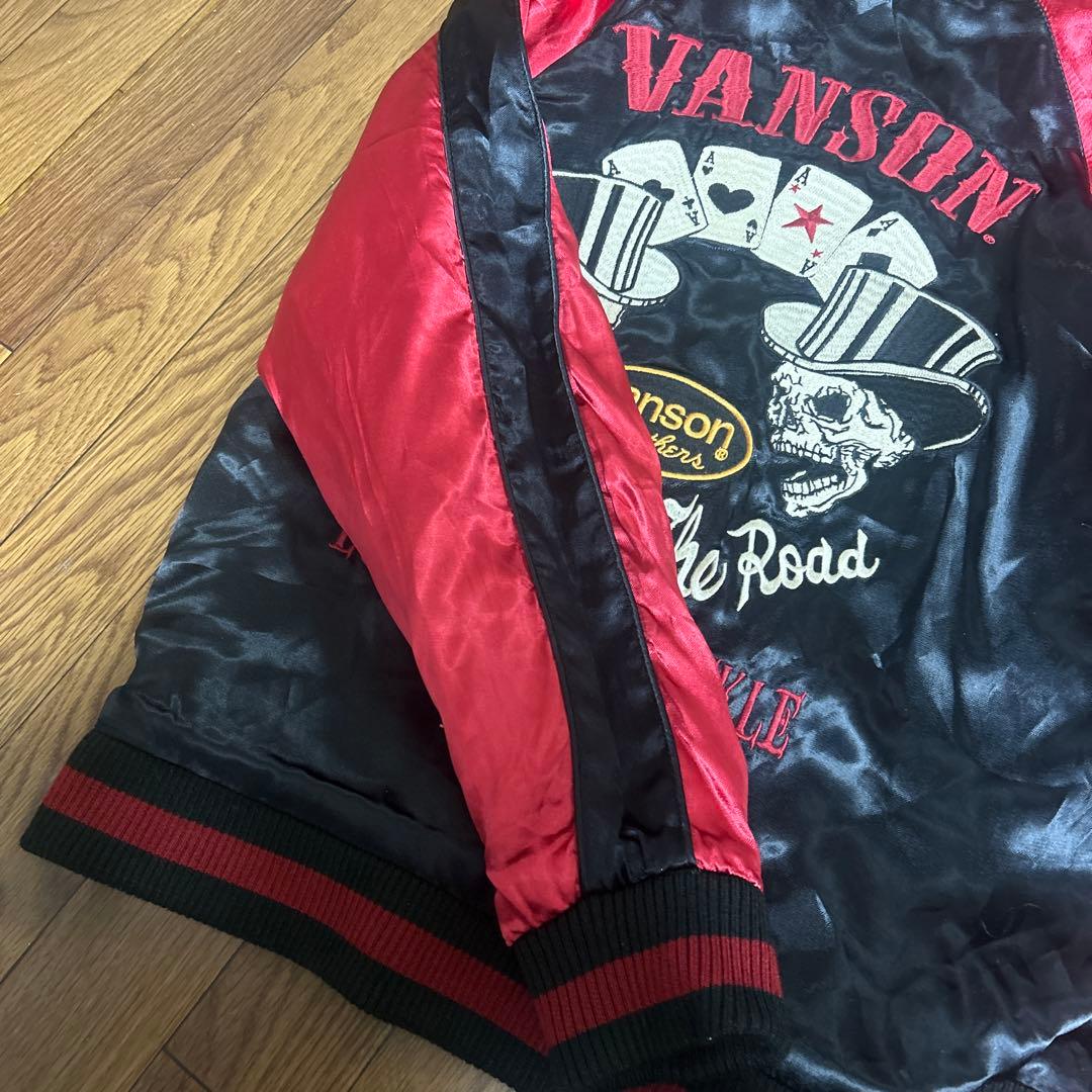 VANSON リバーシブル　スカジャン　刺繍　L