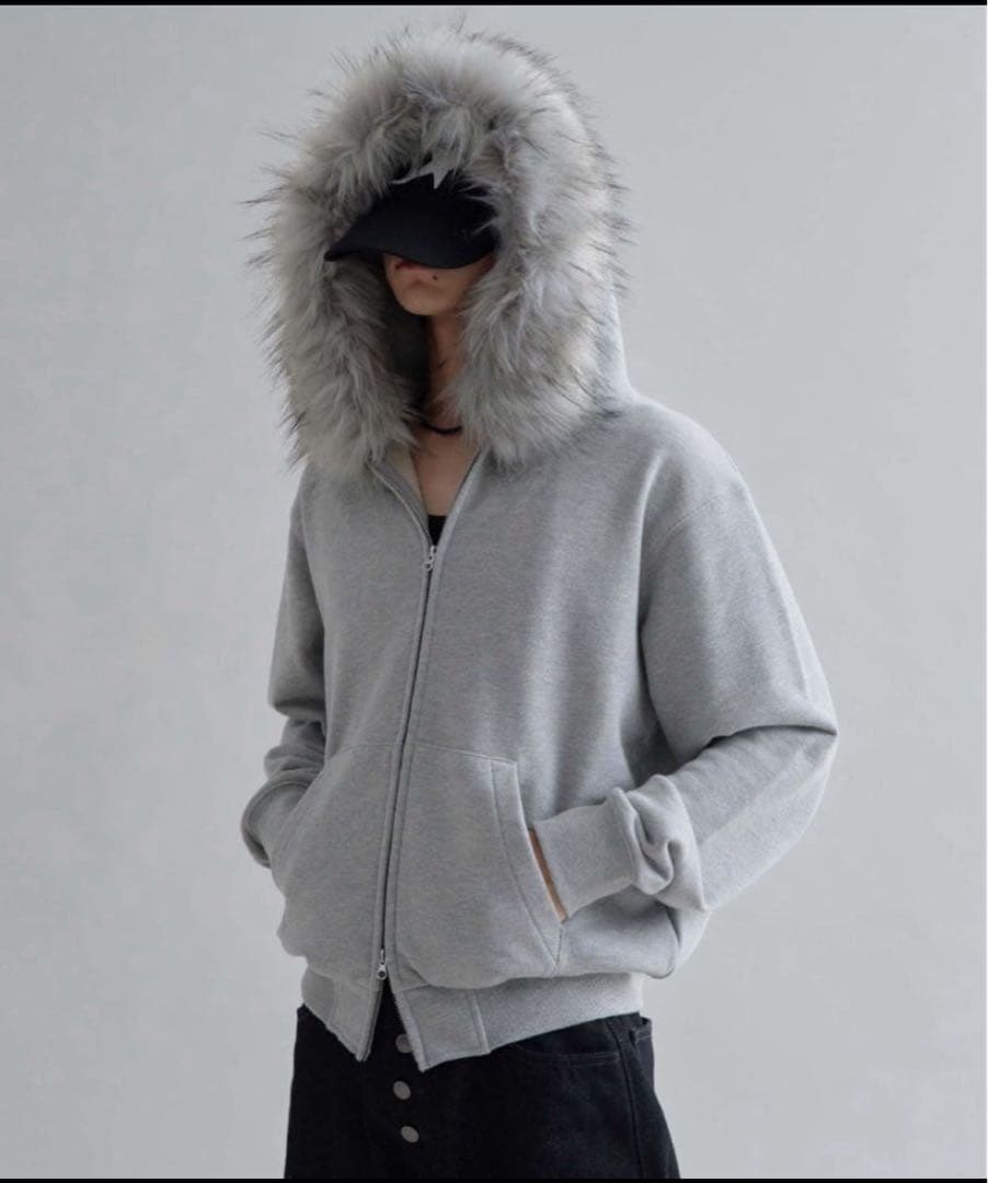 EPNK ファー付きパーカー グレー　完売品