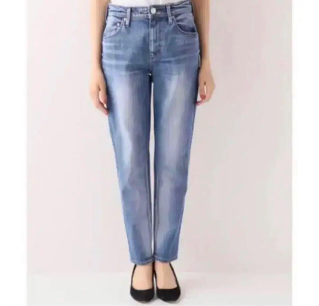 美品　ヤヌーク　スリムテーパード Ruth SCB 22サイズ　ソーカルブルー